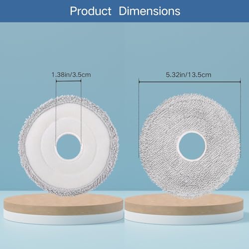 8-Pack Mop Pads for Dreame & Mova Models - Microfiber Cleaning