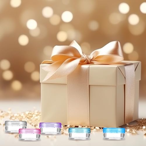 AOZUO 10 Pack 5g Travel Cosmetic Jars - Leak Proof Small Sample Containers with Lids