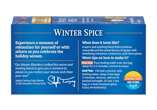 Twinings Winter Spice Herbal Tea Bags - 20 Count (Pack of 3)