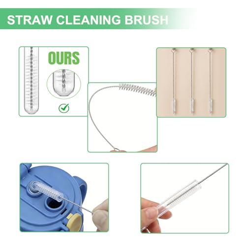 12PCS Crevice & Grout Cleaning Brush Set with Wire & Straw Brushes for Narrow Gaps