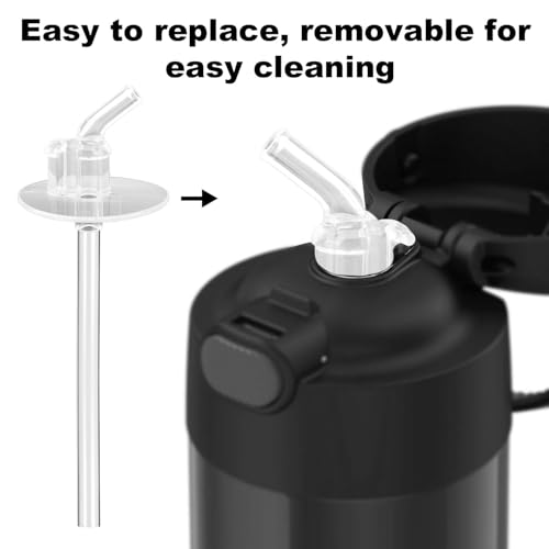 Replacement Straws for Thermos Funtainer 12 oz Bottles - 4 Pack