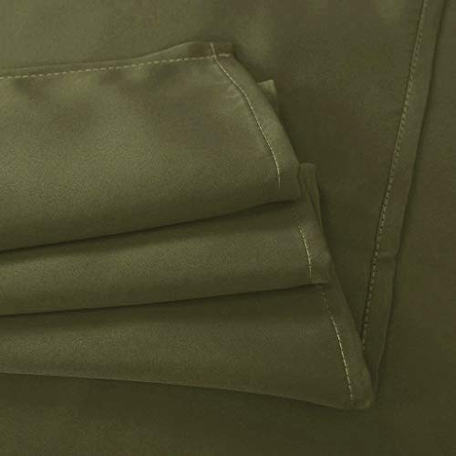 NICETOWN Olive Green Blackout Curtain Panel 42" x 84" - Thermal Insulated Room Darkening Drapes