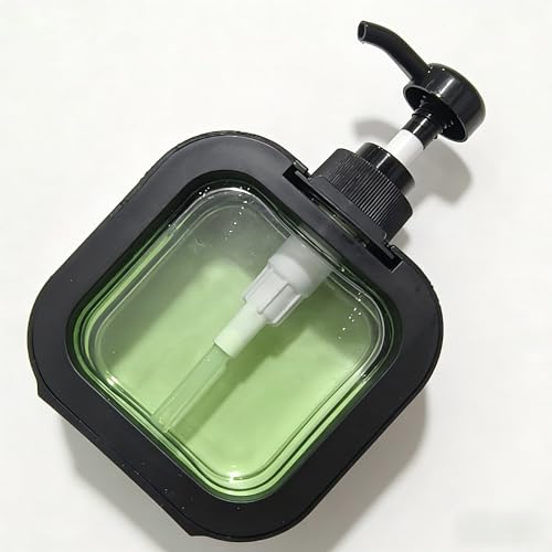 Wall-Mounted Mouthwash Dispenser 10oz No-Drill Bathroom Organizer Black