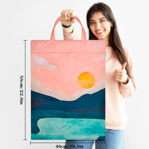 Nidoul 2-Pack Large Waterproof Travel Laundry Bags - Landscape Print