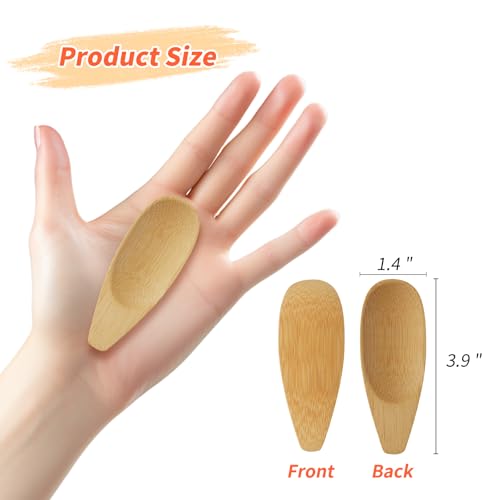 Niyanghome 4PCS Bamboo Deodorant Cream Applicator & Cosmetic Spatula