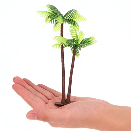 Mini Artificial Palm Trees - 5 Pack Tropical Decor for Fairy Gardens & Dioramas