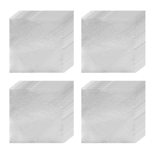 4 x 4 Inch Silver Aluminum Foil Candy Wrappers 100pcs for Chocolate & Treats