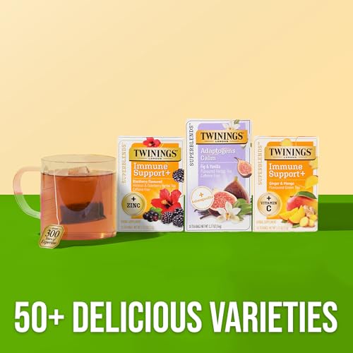 Twinings Adaptogens Calm Tea, Ashwagandha Fig & Vanilla, 18 Tea Bags