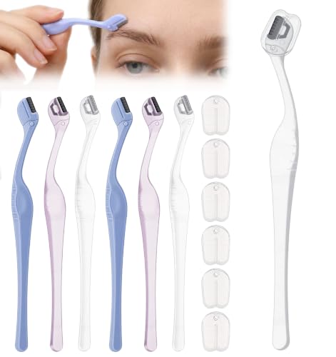 Acrbeli 6-Piece Eyebrow Razor Set with Protective Covers