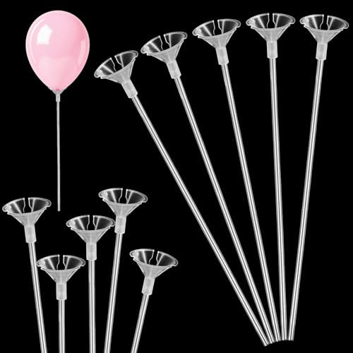 30 Pcs Transparent Balloon Sticks with Bases - IANFAN