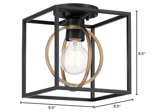 DESIGNERS FOUNTAIN Kew Gardens Pendant Light, 8.5 Inch Convertible Hanging Ceiling Fixture for Kitchen Island and Dining Room, Matte Black, D276M-8P-MB