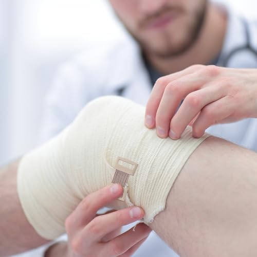 100pcs Ace Bandage Clips Skin Color Elastic Bandage Clips Stretch Metal Clips Durable & Replaceable Wrap Clips for Secure Fastening,Adhesive Bandages for Various Types Bandages