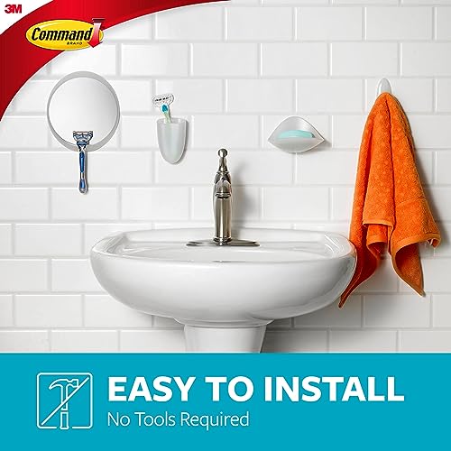 Command Transparent Bath Razor Holder with Water-Resistant Strip