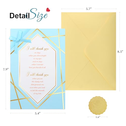 Romantic Birthday Card for Husband or Wife | Gold Foil Design