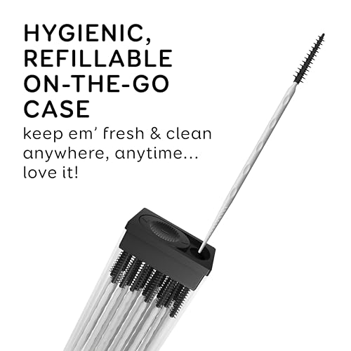 Grin Charcoal Infused Dental Picks 90 Count with Refillable Case