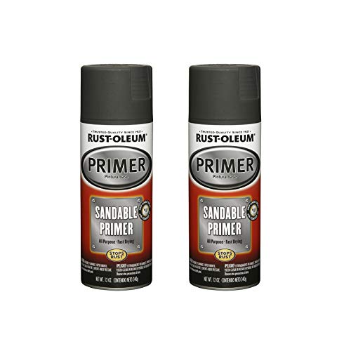 Rust-Oleum Automotive Sandable Primer Spray Black 12 fl oz Pack of 2