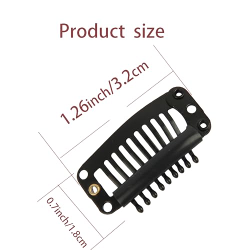 Hair Extension Clips & Wig Making Set with Needles and Thread