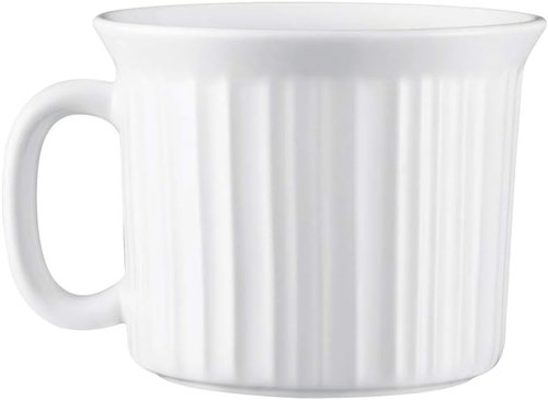 Corningware 20-Ounce Oven Safe Meal Mug - Plastic with Vented Lid | French White Design