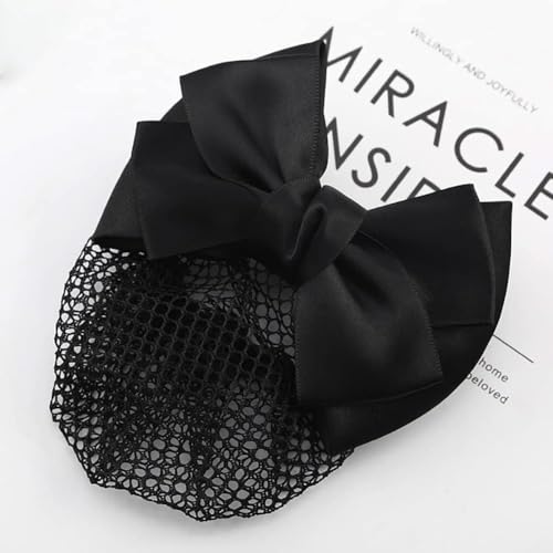 Bowknot Hair Bun Net Clip Occupational Snood for Work and Dance