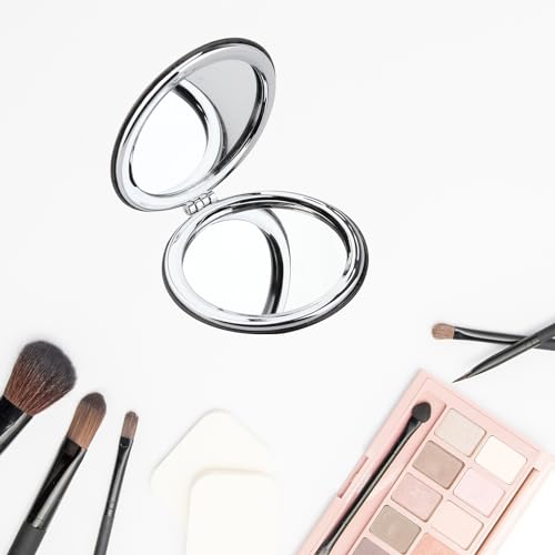 Portable Rose Gold Makeup Mirror with Inspirational Quote