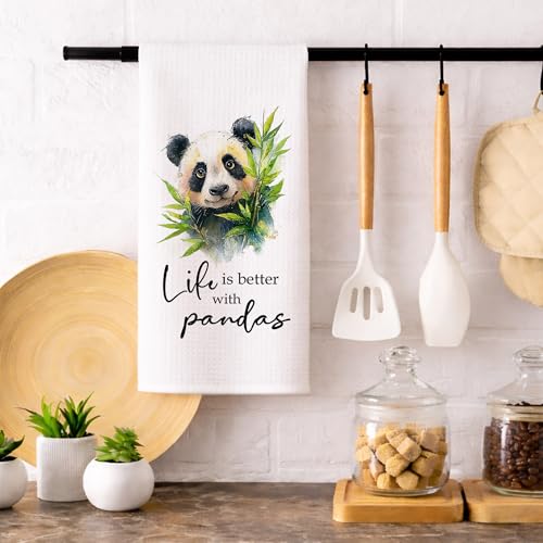 Cute Panda Kitchen Towels - 16x24in Decorative Dish Towels