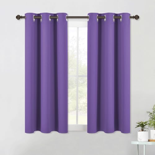 NICETOWN Lilac Purple Blackout Curtains, 42" x 54" - Pack of 2