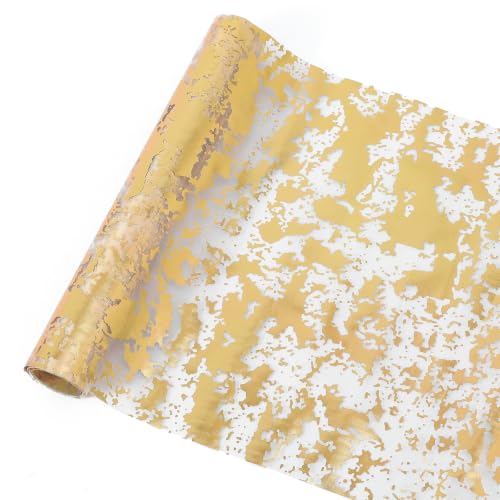 Gold 9FT Sequin Glitter Metallic Foil Table Runner - Veridra