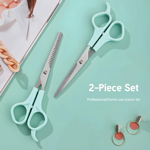 Kootinn Professional Hair Cutting Scissors and Thinning Shears 2-Pack