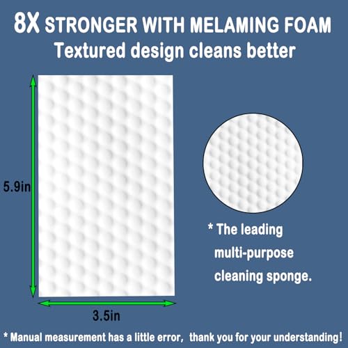 30 Pack High-Density Melamine Foam Cleaning Pads - No Detergent Needed