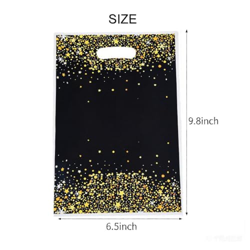 Reusable Grocery Bags - 50 Pcs Plastic Gift Bags with Star Pattern