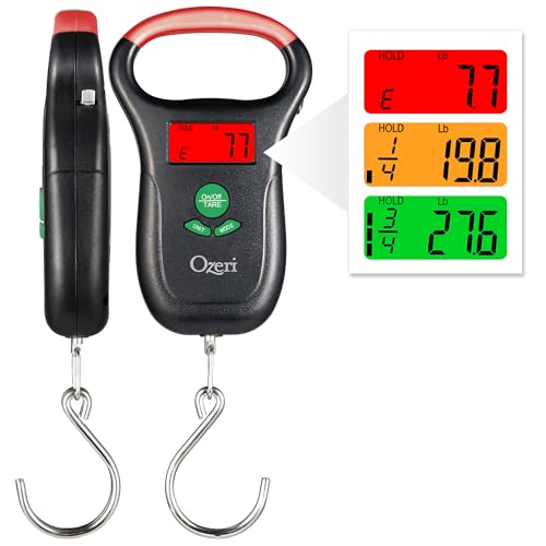 Ozeri LS3 Multifunction Propane Tank Scale and BBQ Gas Gauge, with Luggage and Fish Scale