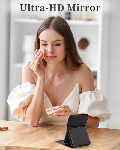 VPU Foldable Portable Makeup Mirror - Slim Handheld Travel Mirror
