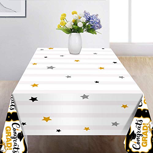 Graduation Tablecloths Set - 3pcs Waterproof 54"x72" Party Decor