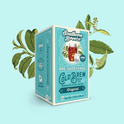 Southern Breeze Cold Brew Sweet Tea - Zero Sugar, 20 Bags (4-Pack)