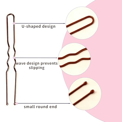 Invisible Hair Net & Pin Set - 20 Brown Hair Nets + 40 U-Pins