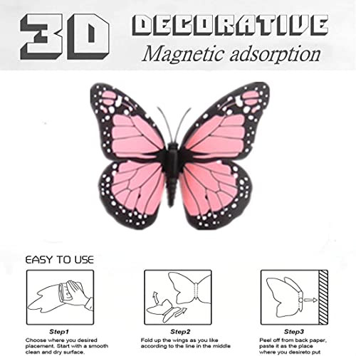 Monarch Butterfly Wall Stickers - 10 Pcs Realistic Decor