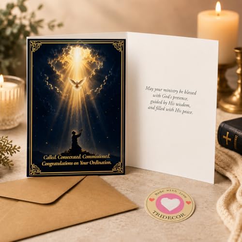 Ordination Congratulations Card for Pastor, Priest & Church Leaders