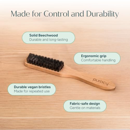 Puracy Laundry Stain Remover Brush - One Size, Vegan Bristles for Tough Stains