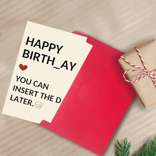 Funny Birthday Card for Husband and Boyfriend with Envelope
