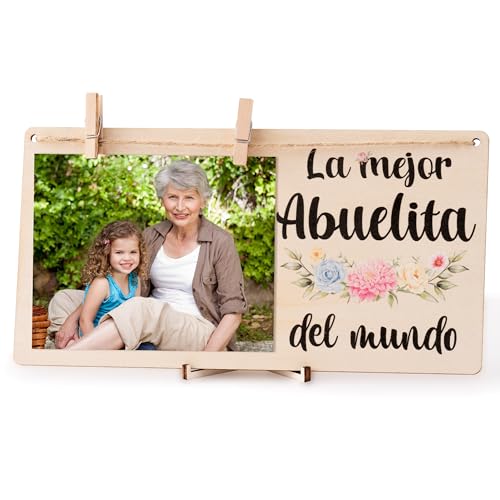 La Mejor Abuelita Del Mundo Wooden Photo Frame Gift