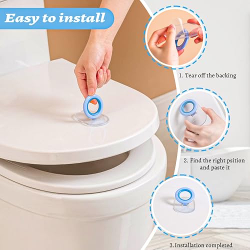 MdakeGo 6-Pack Toilet Seat Cover Lifter with Color Options - Hygienic Bathroom Accessory