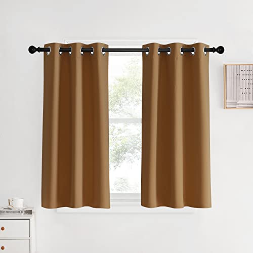 NICETOWN 34x40 Inch Thermal Insulated Blackout Curtains - Gold Brown