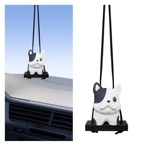 French Bulldog Swing Car Rear View Mirror Charm - Cute Resin Ornament