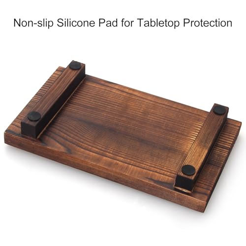Small Wood Bathroom Tray - 8.6" Farmhouse Countertop Riser for Soap