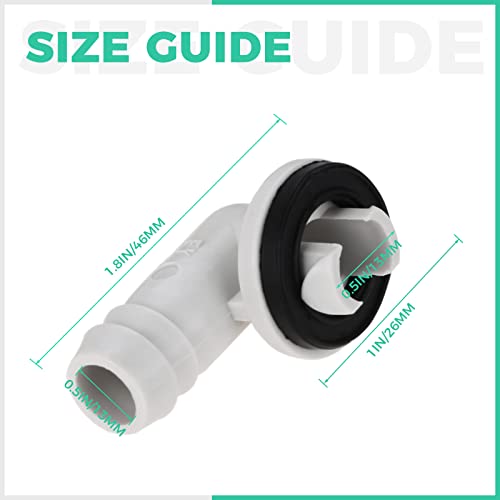4PCS PVC Air Conditioner Drain Hose Connector Elbow 0.6 inch/15mm - Durable & Leakproof