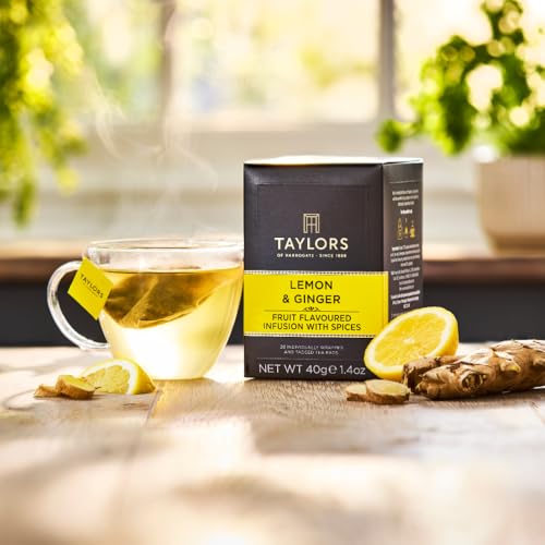Taylors of Harrogate Lemon & Ginger Herbal Tea Bags - 20ct
