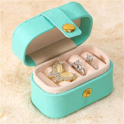 Compact Jewelry Organizer Box - Elegant PU Leather Travel Case