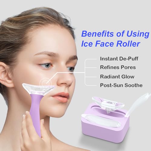 Silicone Ice Roller for Face & Eyes - Reusable Depuffing Cold Skin Mold