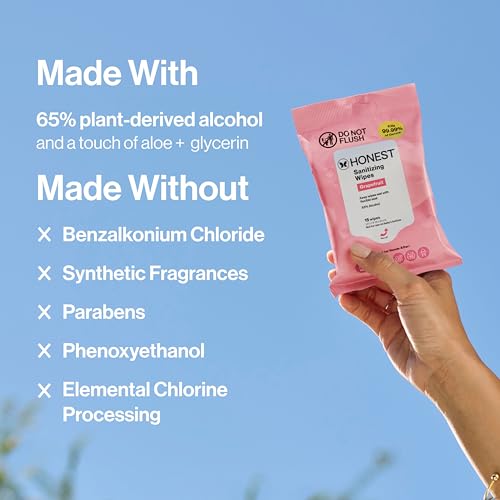 The Honest Company Antibacterial Sanitizing Wipes - 15 Ct, Grapefruit Grove