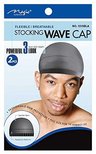 Magic Collection Black Hats for Waves 2-Pack